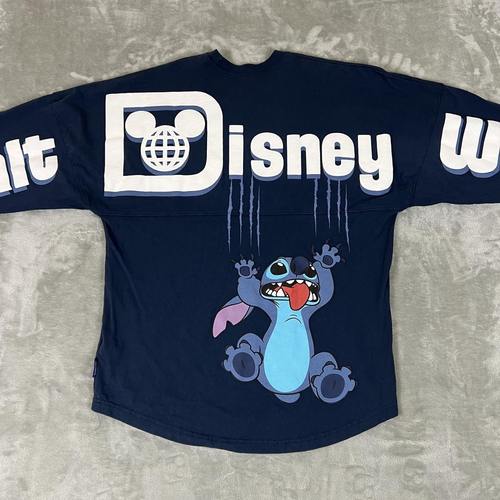 Disney Shirt Mens Medium Blue Spirit Jersey Walt Disney World Stitch Graphic